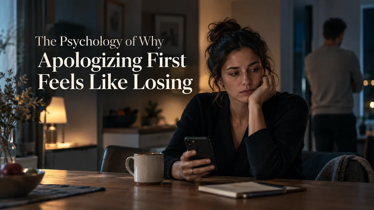 The Psychology of Why Apologizing First Feels Like Losing