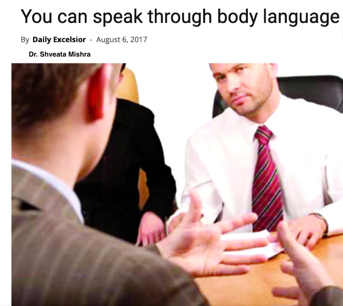 Daily Excelsior, The Power of Body Language