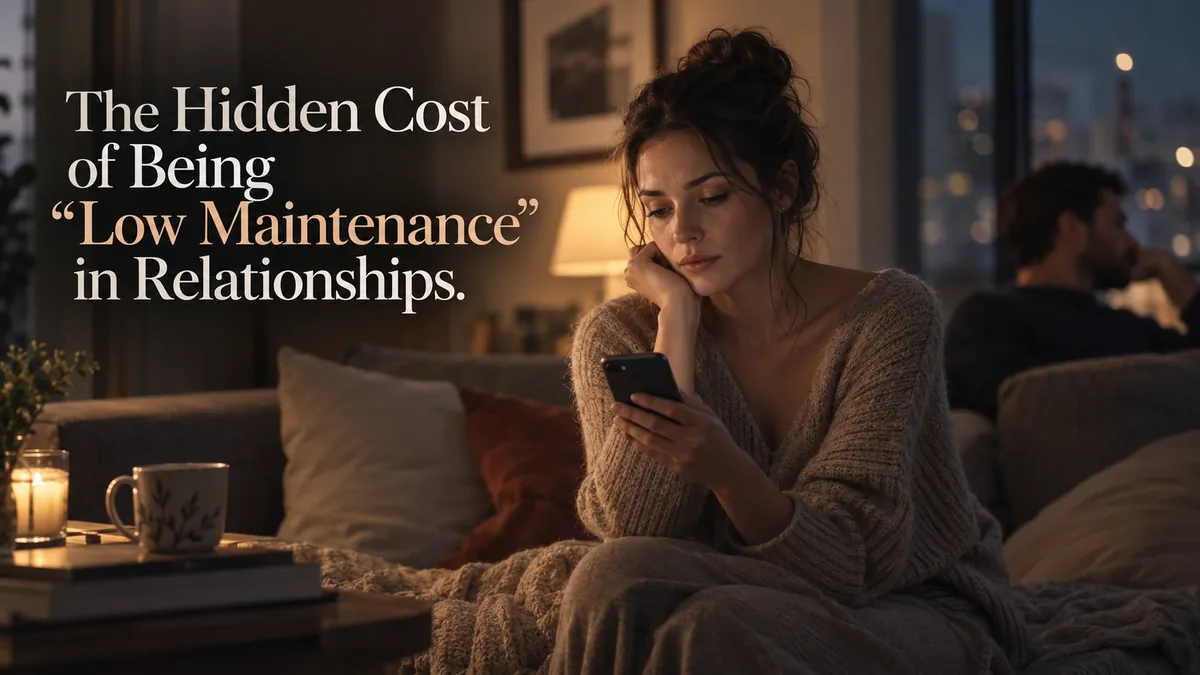 The Hidden Cost of Being “Low Maintenance” in Relationships