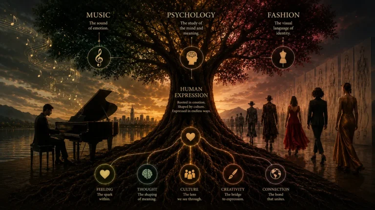 Music and fashion as one tree of identity, branches of sound, style, and psychology