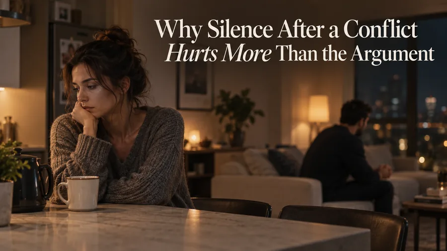 Illustration of why the silence after a conflict hurts more than the argument itself